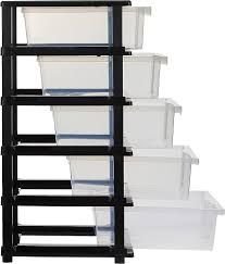 CFM Plastic Drawer Trolley (5) Transparent
