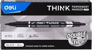 Deli Permanent Marker Broad Black