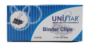 Unistar Binder Clips 32 mm